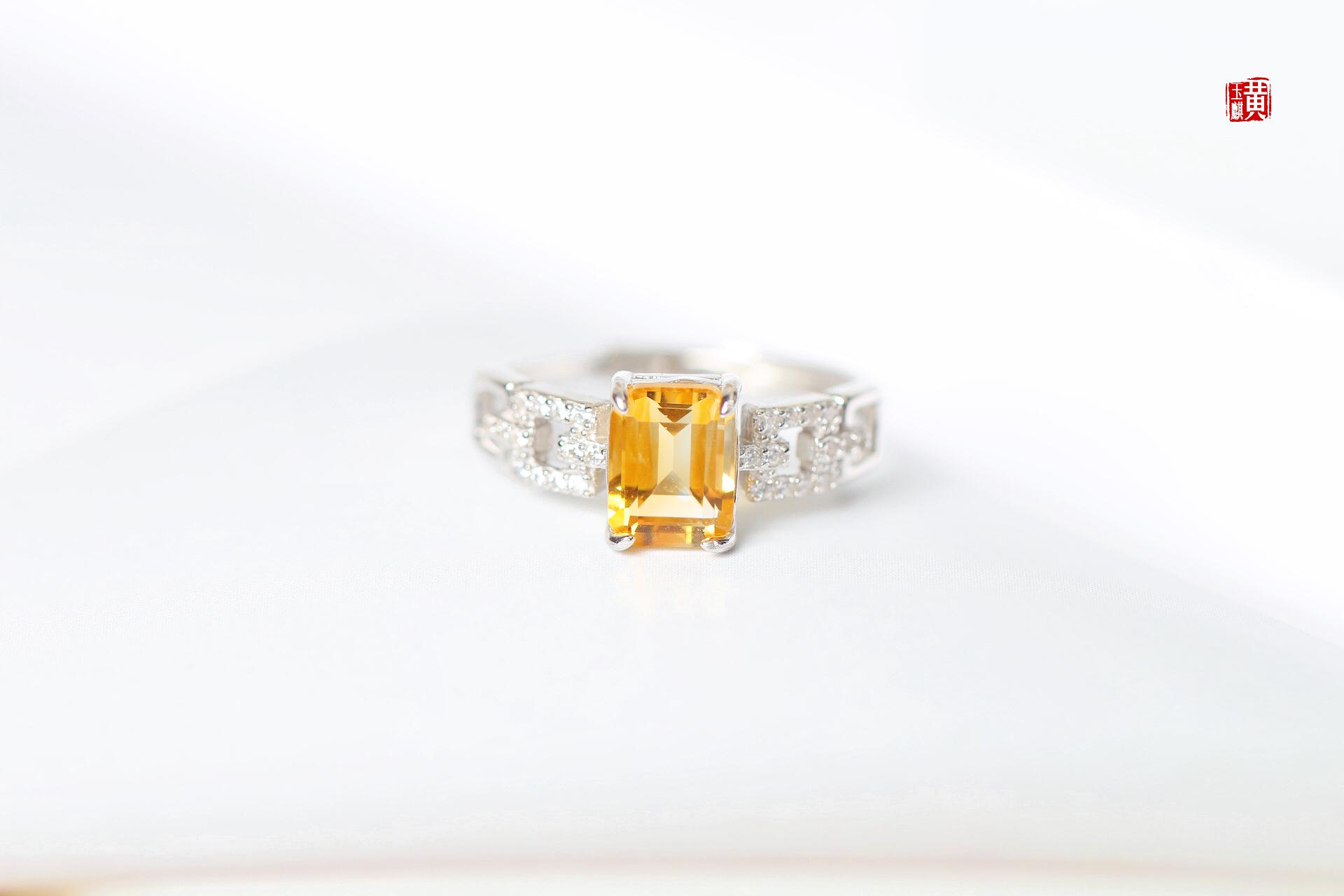 【荟蔚】黄水晶戒指