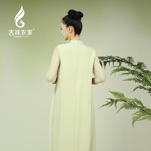 吉祥衣家新中式国风夏新款高端气质显瘦修身女装幽谷东风连衣裙 商品图3