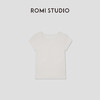 ROMI STUDIO“肤感至上”绵羊毛混纺轻柔弹力圆领短袖T恤RWBWSH1632【发货时效25天】 商品缩略图0