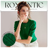 OLrain欧芮儿法式绿色针织衫女夏季2023年新款修身镂空麻花套头衫 商品缩略图2