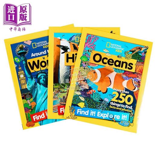 【中商原版】美国国家地理儿童版人文地理4册 National Geopraphic Kids Find It Explore It 历史History 海洋Ocean 动物昆虫 商品图1