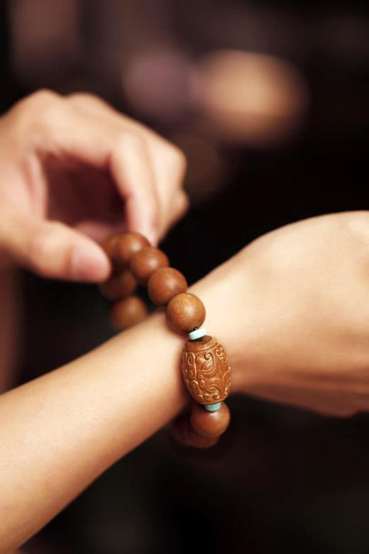 善洲°原创老山檀香手串15mm*13颗 商品图2