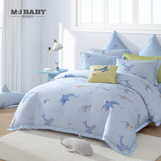 【春上新】10楼 梦洁宝贝 四件套天丝印花 四件套--海洋精灵 吊牌1999-2299元  活动价1399-1599元 商品图0