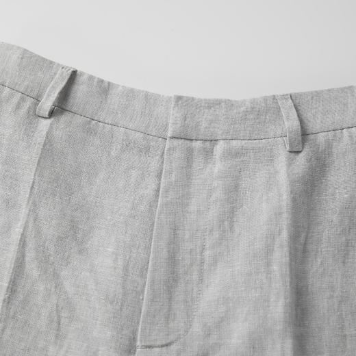 ROMI STUDIO“优雅绅士”100亚麻经典老钱修身立裁休闲裤RWCSXY1983 商品图3