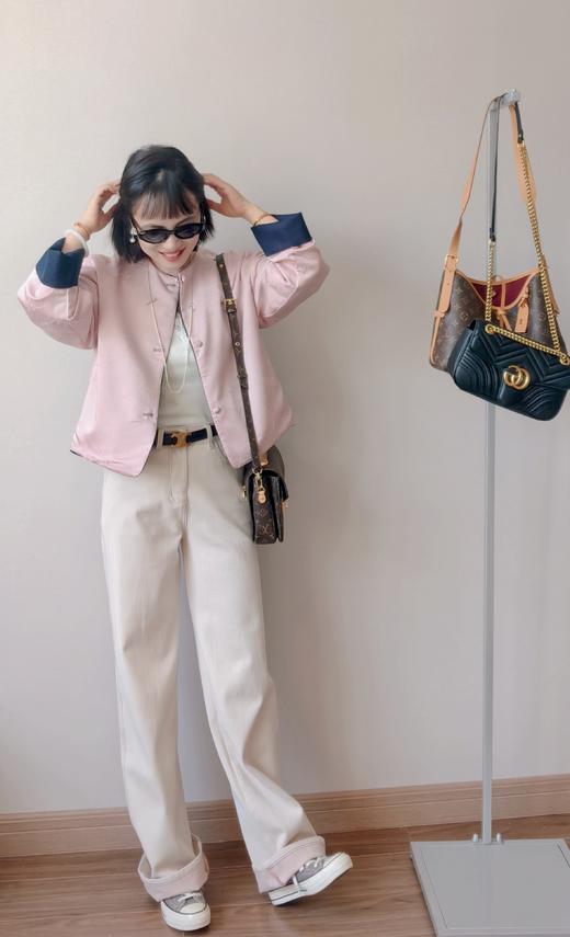 双面穿牛仔提花国风时尚混搭外套 商品图10