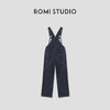 ROMI STUDIO“美式复古”棉质斜纹高士线YKK拉链背带牛仔裤431NS172 商品缩略图1