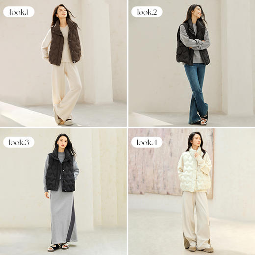 IC 立领设计宽松羽绒马甲女新款秋冬高级感气质通勤休闲上衣 商品图4