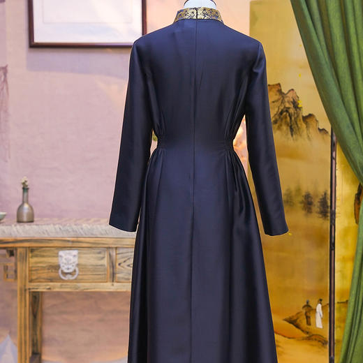 吉祥衣家风调雨顺连衣裙立领高级感复古新中式国风女装连衣裙 商品图3