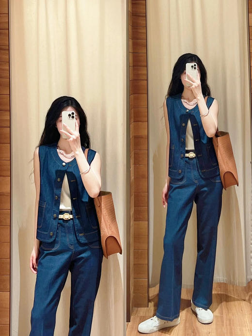 【高品质私服】【IC薄弹力牛仔马甲】上乘外观和舒适手感，弹力持久稳定，不易松垮变形N1302-CC【无标出货 介意慎拍】 商品图0