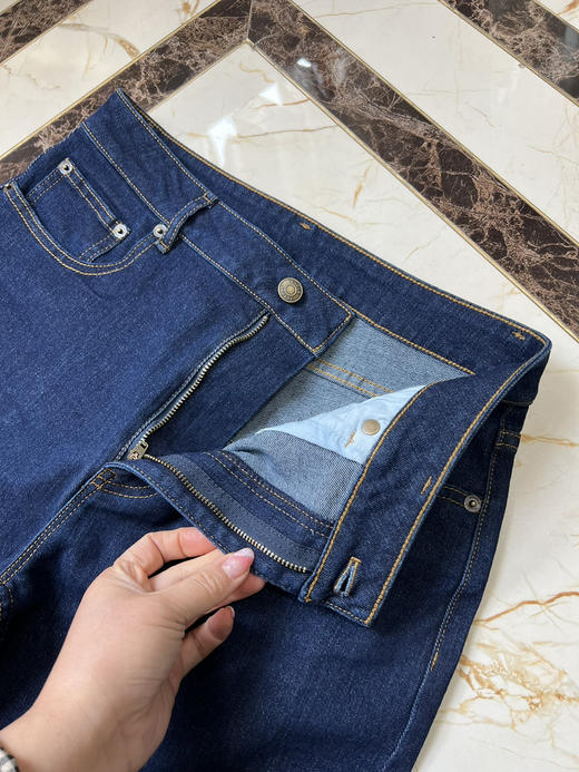 331-3 独家圆正 小禾 植物染 湛蓝色 中腰小直筒 牛仔裤 167/134穿29码刚好 商品图3