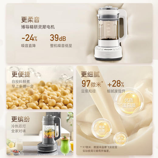 Morphyrichards摩飞多功能破壁料理机 MR8202  白色/蓝色//灰色 商品图7