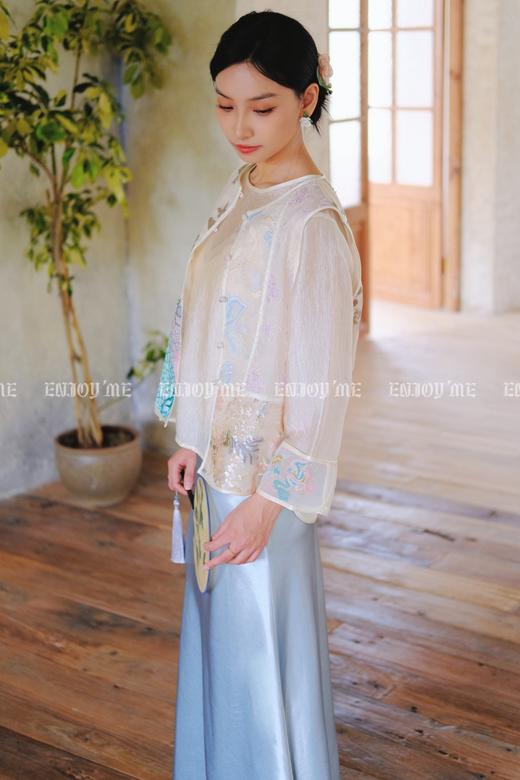 【门店同款】ENJOY夏季云敛-春光推盏花蝶令中式马夹 161921151 商品图3