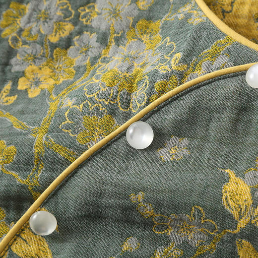 雀说 纯棉国风睡衣新中式双层纱薄款家居服 商品图1