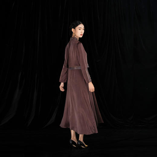 吉祥衣家新中式国风新款高端显瘦气质优雅修身女装三生路连衣裙 商品图2