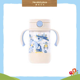 Richell彩透透杯吸管型320毫升工程车04453