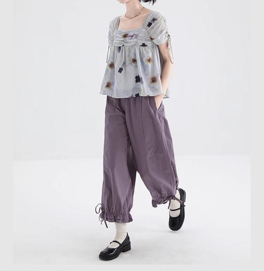 裁缝学苑AQ445九分阔腿裤纸样女装高腰小个子束脚花苞裤子版型样板 商品图6