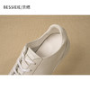 BESSIEIE/贝缌 头层牛羊皮  复古系带芭蕾小白鞋休闲轻薄运动德训鞋百搭 商品缩略图10