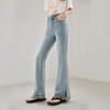 IC 设计复古修身高弹牛仔裤女新款通勤气质百搭夏季喇叭裤 商品缩略图1