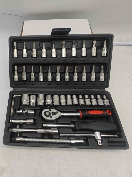 【货号05811】46件套组合工具汽车摩托车棘轮扳手多功能家庭维修套装套筒工具 商品图3
