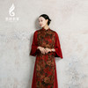 吉祥衣家新中式国风新款香云纱高端显瘦修身女装半倚朱栏绽连衣裙 商品缩略图2