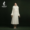 吉祥衣家新中式国风复古滩羊毛高端气质显瘦修身女装回风舞雪大衣 商品缩略图1