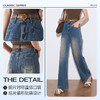 OLrain欧芮儿复古直筒牛仔裤女夏季2025年新款高腰水洗阔腿裤 商品缩略图3