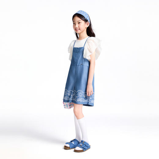 【实体店同款】女童牛仔背带裤夏季新款安奈儿童装AG526682 商品图5