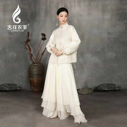 吉祥衣家中国风新中式女装2025新款春秋款风玉佩摇上衣女装外套 商品图0