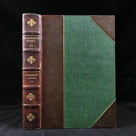 1911年 萨克雷《委婉集》 数十幅插图 真皮精装16开