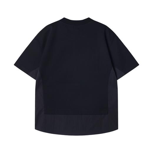 38838夏季高级感新款韩版简约纯色拼接圆领短袖T恤休闲百搭时尚上衣 商品图5