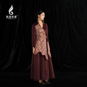 吉祥衣家新中式双面呢复古轻奢高级感典雅蜀锦大衣琼枝以继佩外套