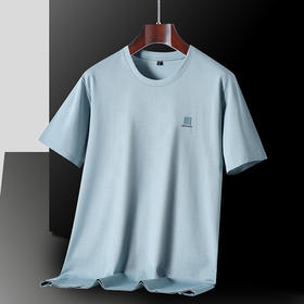 【新款DGD】大依优型大码短袖T恤夏季加肥加大休闲商务舒适宽松透气男装上衣肥佬半袖