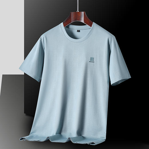 【新款DGD】大依优型大码短袖T恤夏季加肥加大休闲商务舒适宽松透气男装上衣肥佬半袖 商品图0