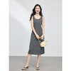 【专属特价】熙世界灰色吊带背心连衣裙女2025春夏季新款无袖内搭打底针织长裙 商品缩略图4