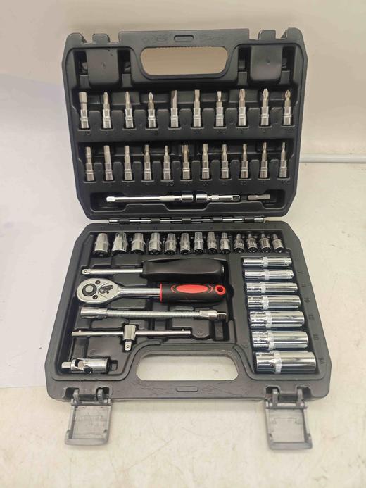 【货号04159】53件套汽修套装多功能工具套盒1/4小飞棘轮扳手组合套筒组套工具 商品图1