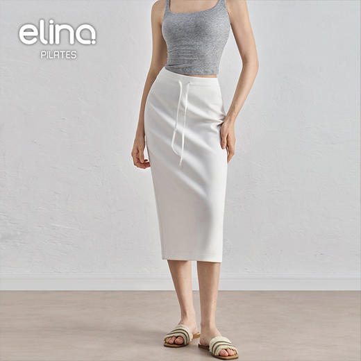 一恋•普拉提 2025春季新款休闲开叉运动裙户外抽绳半身裙EAD52031 商品图6