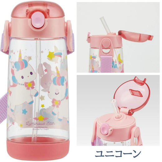 日本进口Skater一键弹盖吸管式水杯独角兽 商品图1