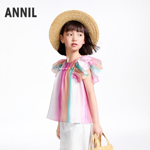 【实体店同款】女童短袖上衣夏季新款安奈儿童装AG521669 商品图1