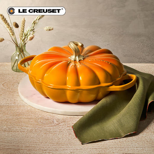 法国进口（Le Creuset）酷彩南瓜铸铁锅24cm3.7L白色 商品图1