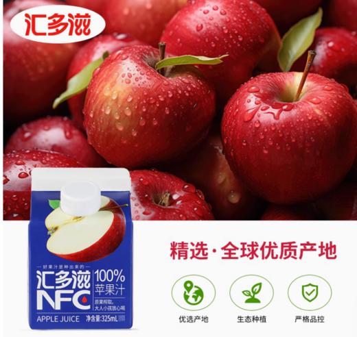 汇多滋100%NFC苹果汁/葡萄汁纯果汁饮料325ML 商品图2