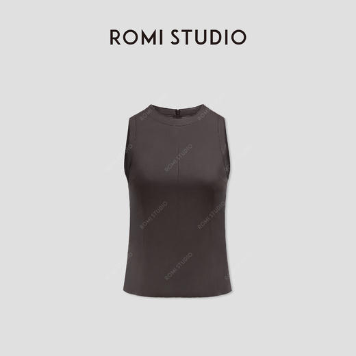 ROMI STUDIO“率性自我”进口弹力绵羊皮轻柔修身皮背心 RWBWWT1480 商品图0