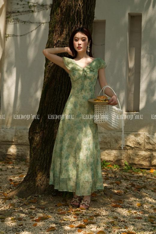 【门店同款】ENJOY夏季“悠然之境”蝶梦飞袖碎花裙 162248711 商品图6