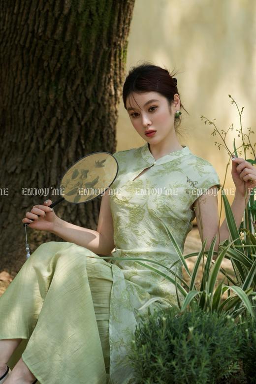 【门店同款】ENJOY夏季云敛-春光推盏竹影刺绣裙 162201551 商品图2