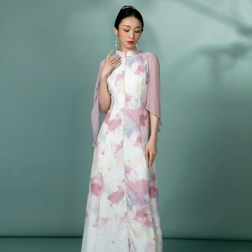 吉祥衣家中国风新中式复古女装2025新款春夏款女装碧秀玉兰连衣裙 商品图2