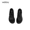 Westory春秋牛毛皮系带深口个性单鞋W24CM75231 商品缩略图1