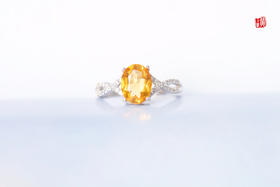 【兮若】黄水晶戒指