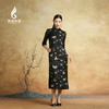 吉祥衣家新中式国风春夏新款高端气质显瘦修身女装百蝶图连衣裙 商品缩略图0