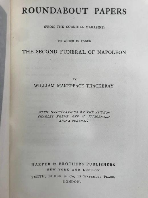 1911年 萨克雷《委婉集》 数十幅插图 真皮精装16开 商品图3