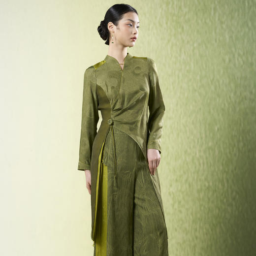 吉祥衣家新中式国风夏新款高端气质显瘦修身女装春不晚上衣 商品图3