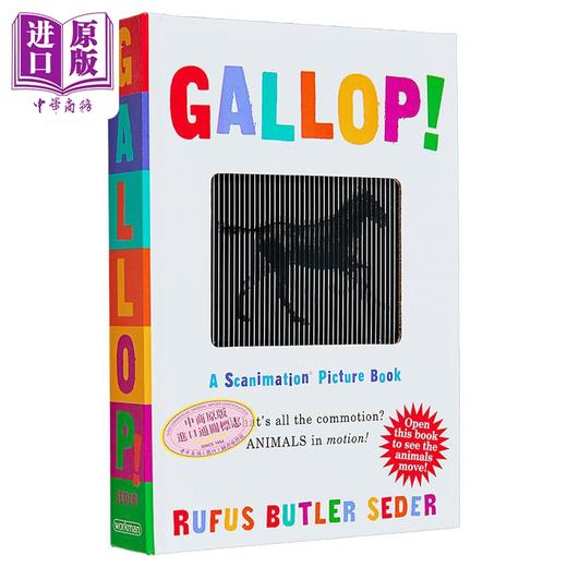 【中商原版】英文原版 视觉书 动物跑起来 Gallop A Scanimation Picture Book 马步 动画效果翻翻书 神奇动画书 光与影视觉 商品图2